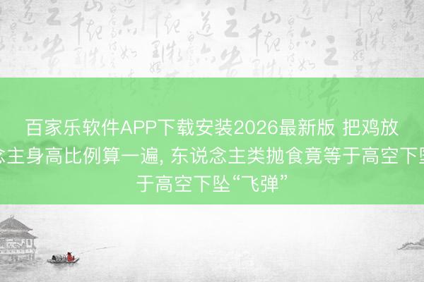 百家乐软件APP下载安装2026最新版 把鸡放大东说念主身高比例算一遍, 东说念主类抛食竟等于高空下坠“飞弹”